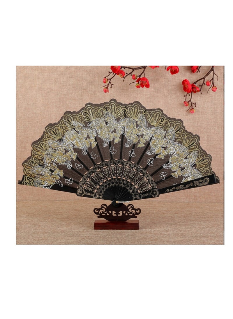 OASIS-TH Floral Folding Hand Fan Handheld Folding Fan 