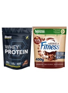 Nestle Fitness Granola Chocolate Cereals Plus Whey Protein 450+227grams Single