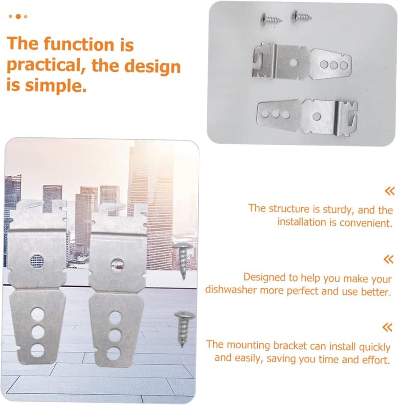 DOITOOL 10pcs Dishwasher Mounting Bracket Kit Heavy-duty Dishwasher Support for Granite Countertop Easy Installation Prevents Tipping Essential Kitchen Appliance Accessory - Image 4
