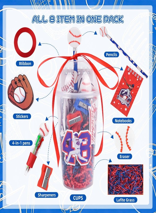 LiYiQ 247 Pcs Baseball Party Supplies Return Gifts for Party, Student Stationery Gifts from Teacher Rewards Prizes, Pencil Erasers Notebooks Stickers for Baseball Classroom Birthday - Image 3