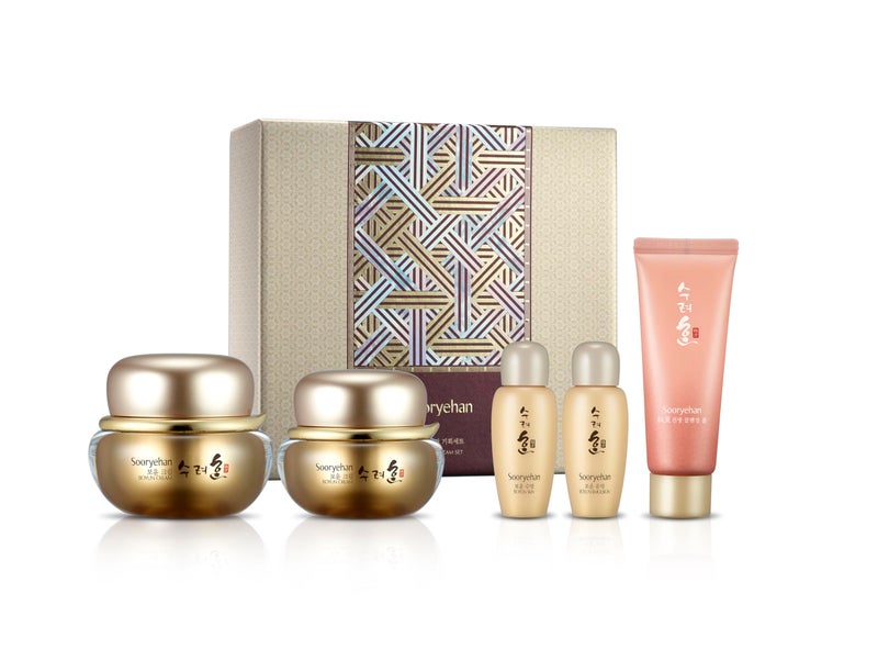 Sooryehan Boyun Luxury Korean Skin Care Gift Set 524 fl oz  Red Ginseng Toner Emulsion Cleansing Foam  Moisturizer Cream by LG Beauty