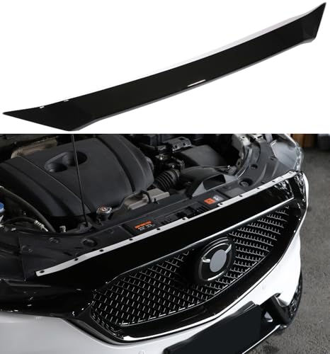 Birbenben Fit for Mazda CX5 20172025 Accessories Glossy Black Hood Bug Deflector Hood Bonnet Cover Trims Front Bumper Stone Guard Protection for CX 5 CX5 2018 2019 2020 2021 2022 2023 2024 - Image 1