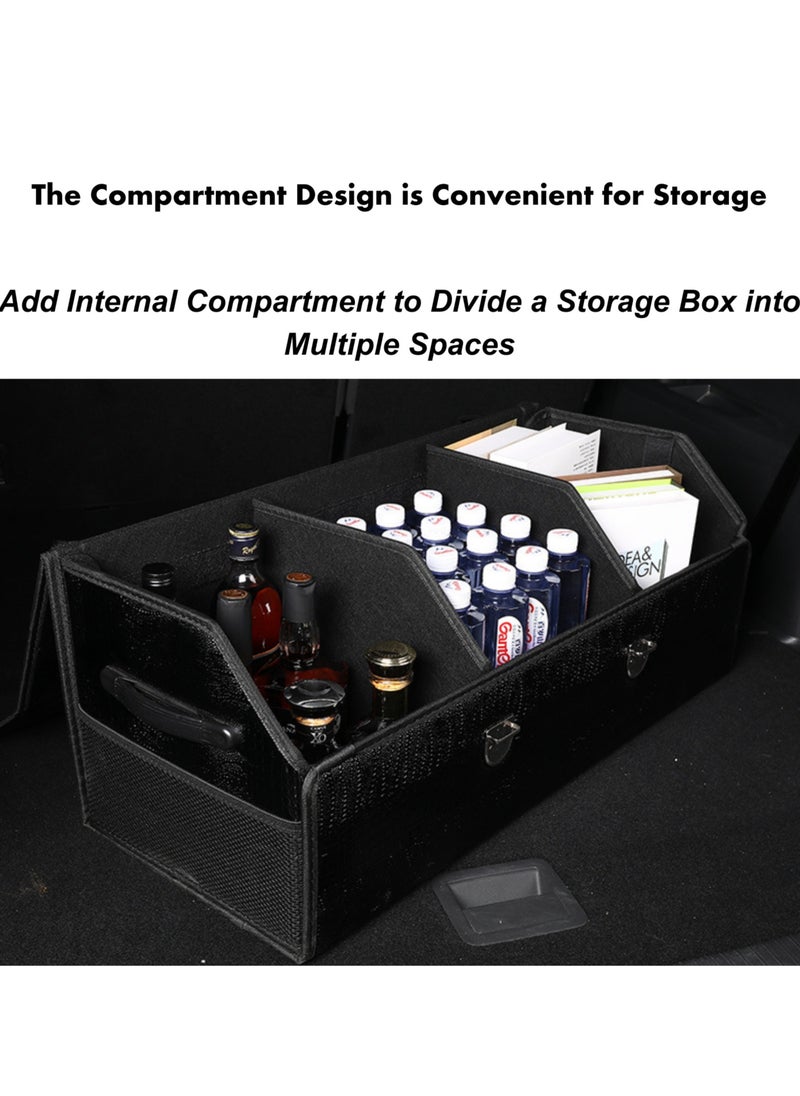 Manful Outdoor Foldable Car Trunk Storage Box Brown, Car Storage Box, Thick Leather Storage Box Storage Box, Foldable  - Image 2