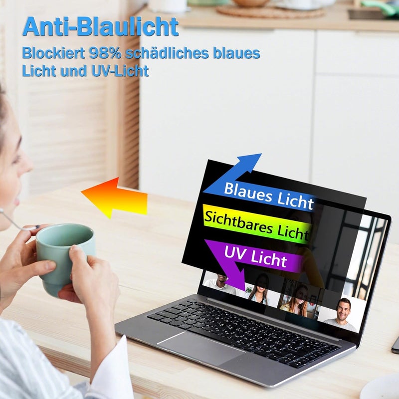 STARY Privacy Screen 17.3 Inch Aspect Ratio 16:9, Anti Blue Light Anti-Glare Screen Protector, Removable Privacy Screen Protector Privacy Filter Compatible with Lenovo/HP/Dell/Acer/Samsung/Asus - Image 5