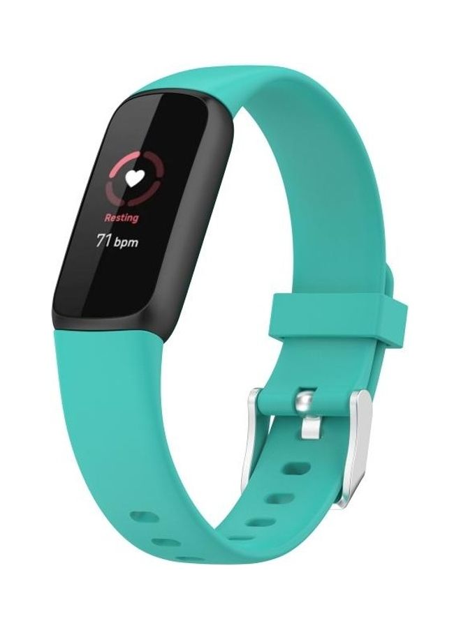 Silicone Replacement Strap Watchband Band for Fitbit Luxe Green - Image 4