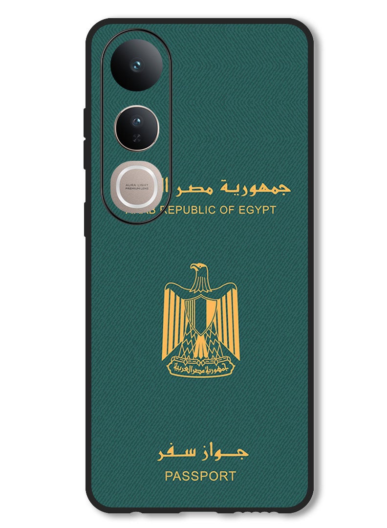 Theodor Case Compatible with Vivo V50 Lite Protection Shockproof Bumper Cover Egypt Passport - Image 1