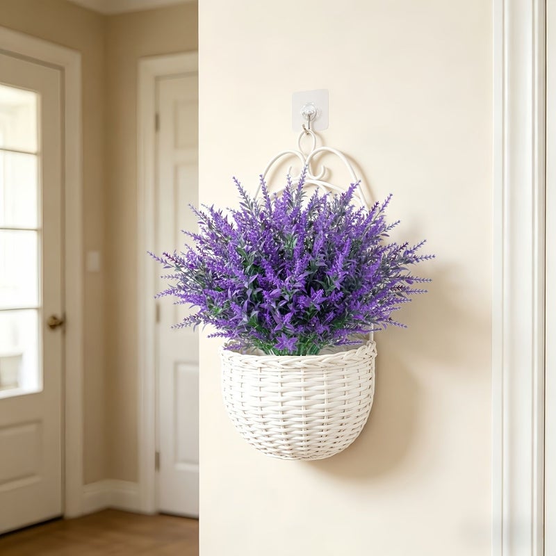 36pcs Light Luxury Tassel Flowing Light Artificial Green Plants Faux Shrubs UV Resistant Simulated Lavender Soft Purple Flower Spikes For Spring Living Room Tabletop Nightstand Balcony Garden Porch Decoration - Image 4
