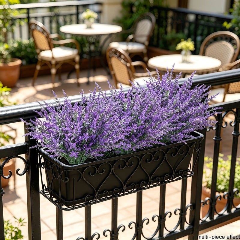 36pcs Light Luxury Tassel Flowing Light Artificial Green Plants Faux Shrubs UV Resistant Simulated Lavender Soft Purple Flower Spikes For Spring Living Room Tabletop Nightstand Balcony Garden Porch Decoration - Image 5