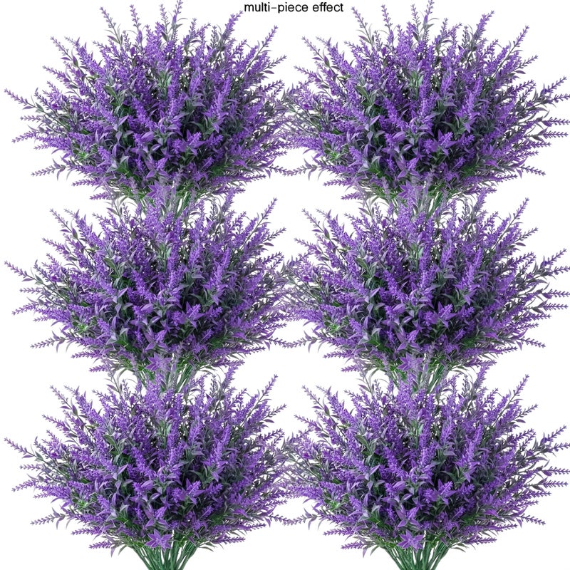 36pcs Light Luxury Tassel Flowing Light Artificial Green Plants Faux Shrubs UV Resistant Simulated Lavender Soft Purple Flower Spikes For Spring Living Room Tabletop Nightstand Balcony Garden Porch Decoration - Image 1