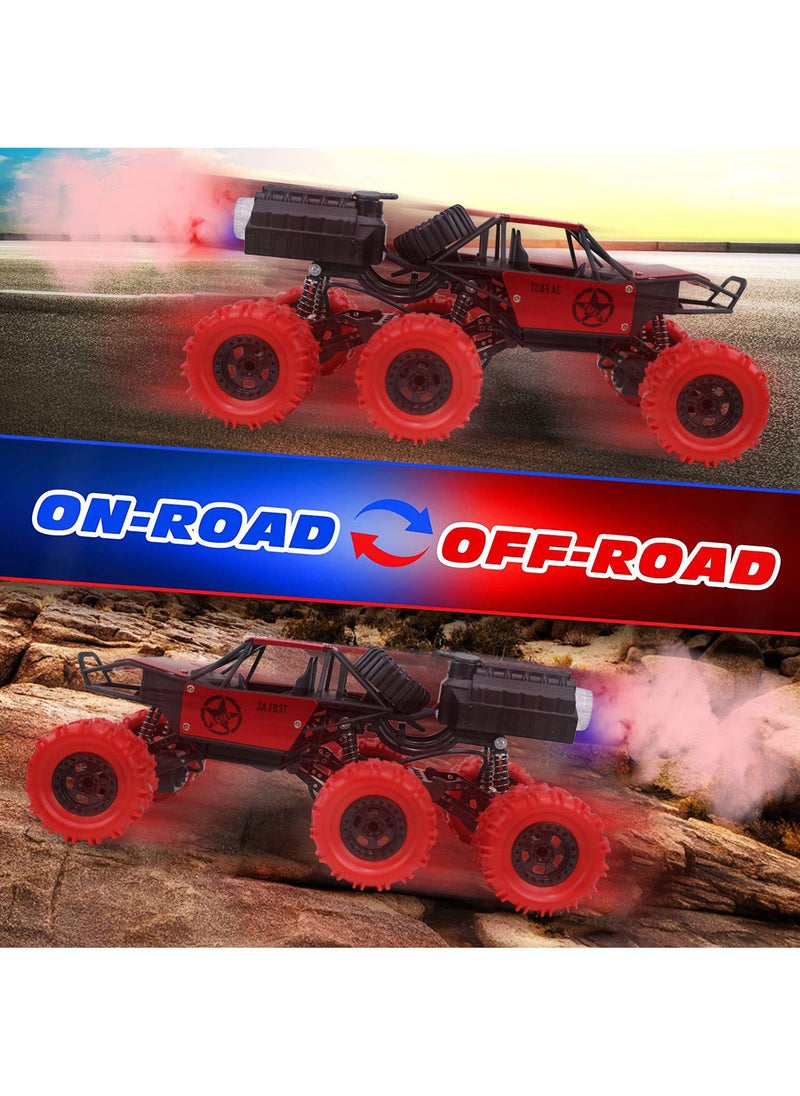 KIDWALA 6X6 Remote Control Spray Car with LED Lights and Rechargeable Battery Toys for Boys - Image 4