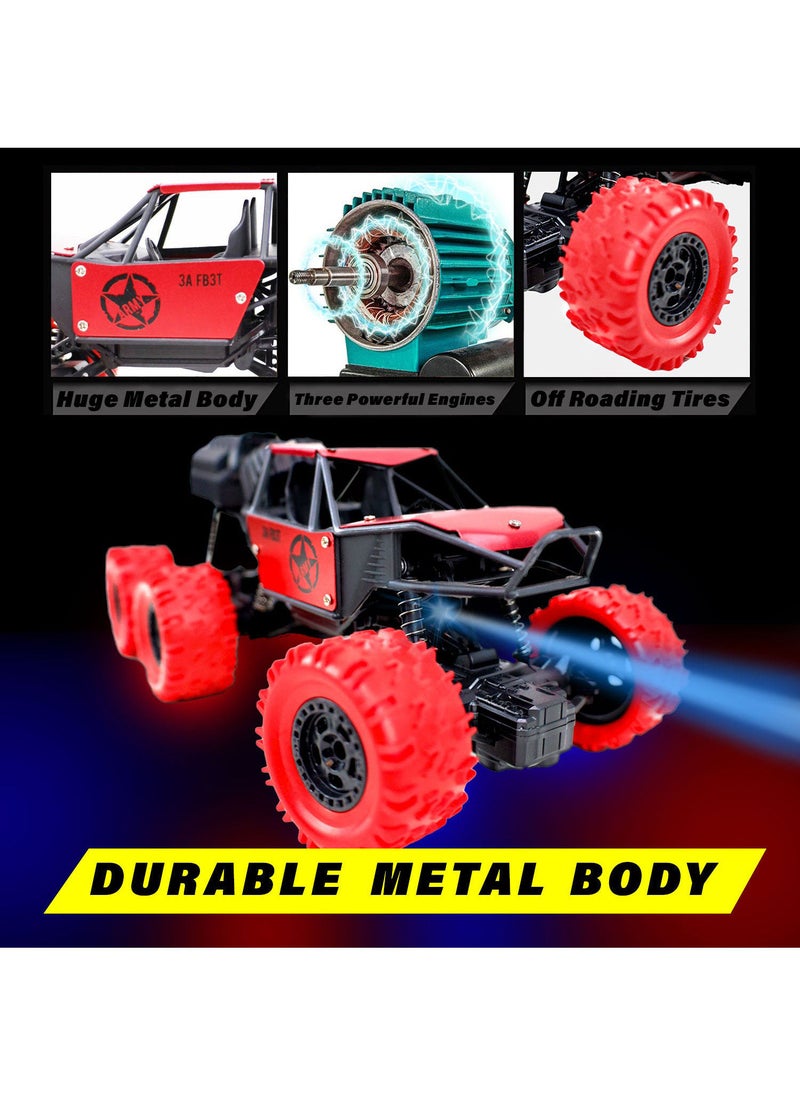KIDWALA 6X6 Remote Control Spray Car with LED Lights and Rechargeable Battery Toys for Boys - Image 3