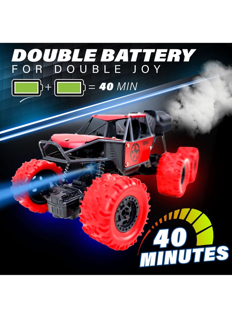 KIDWALA 6X6 Remote Control Spray Car with LED Lights and Rechargeable Battery Toys for Boys - Image 2