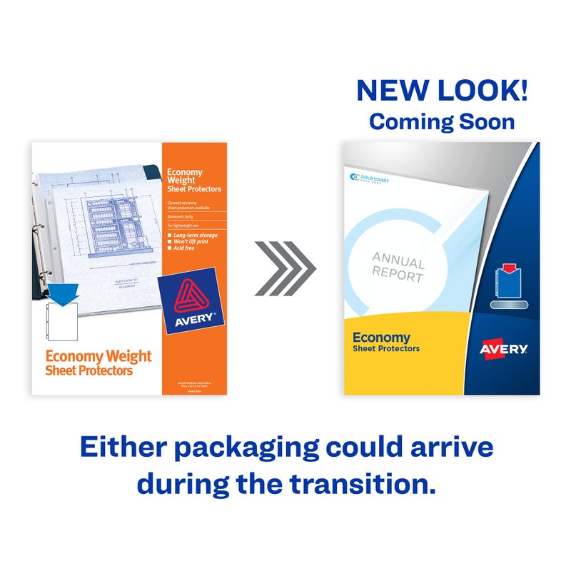 Avery Semi-Clear Economy Sheet Protectors, Top Load, 100 Document Protectors (74101) - Image 2