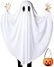 Oskiner Ghost Costume for KidsWhite Ghost costumes with Pumpkin Bag Spooky Halloween for Boys Girls Toddler - Image 3