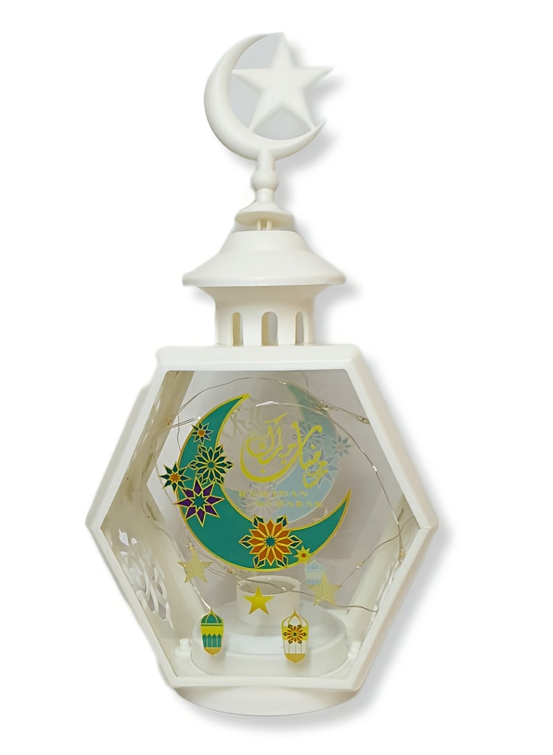 Al Zaabiah Decorative LED Lantern Outdoor – 27.50 × 14 cm | Ramadan & Eid Festive Lighting - Image 1