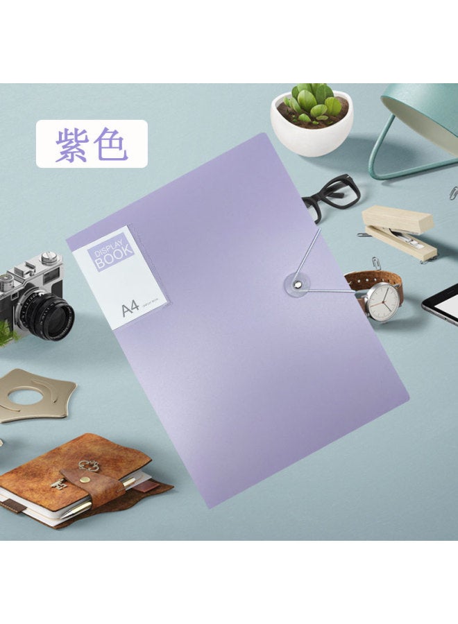 هاويماي ملف A4 لتخزين الكتب، حقيبة متعددة الطبقات لتخزين الأوراق والاختبارات، دفتر معلومات، لوازم طلابية ومكتبية بألوان موراندي - Image 1