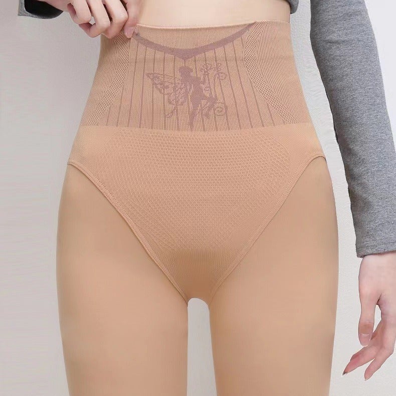 Light leg artifact flower fairy 2024 autumn and winter fleece-lined water light socks naked high waist abdomen ladies wear bottoming socks - Image 4