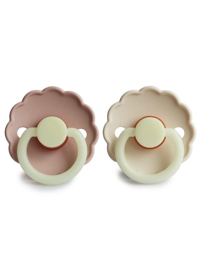 FRIGG لهاية أطفال طبيعية من مطاط ديسي نايت؛ مصنوعة في الدنمارك؛ خالية من BPA (وردي؛ كريمي 0-6 أشهر) عبوة 2 - Image 3