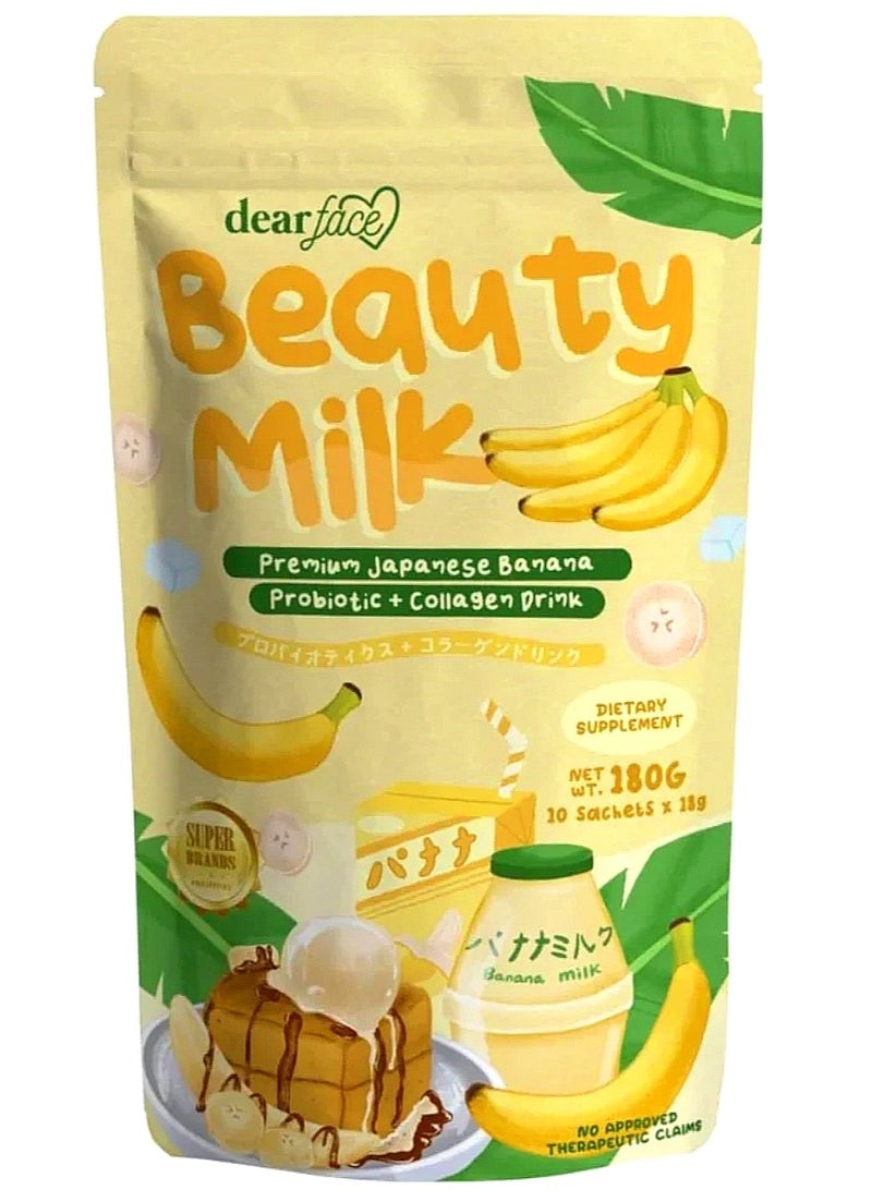 dear face Beauty Milk Premium Japanese Banana Probiotic + Collagen Drink - Image 1