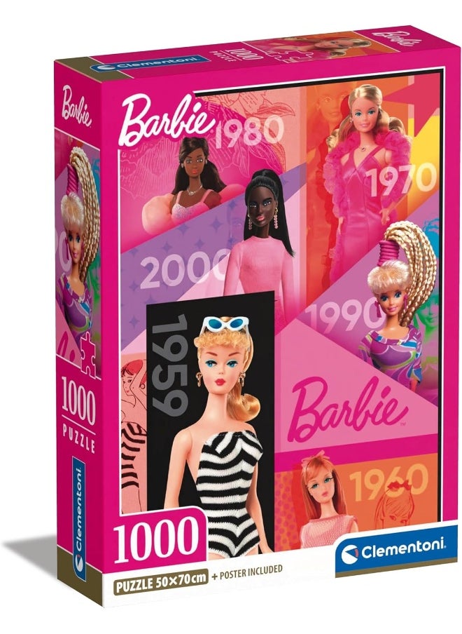 Clementoni Clementoni Barbie 65th Anniversary Jigsaw Puzzle (1000 Pieces)  - Image 1