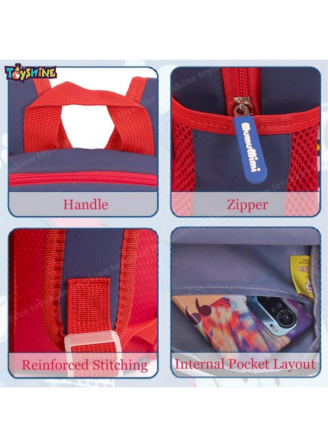 توي شاين حقيبة ظهر Toyshine مقاس 12 بوصة بتصميم وجه نمر لطيف للأطفال والبنات والأولاد وحقيبة ظهر للأطفال الصغار وحقيبة سفر للأطفال في مرحلة ما قبل المدرسة - مقاس صغير - أصفر ومتعدد الألوان - Image 5