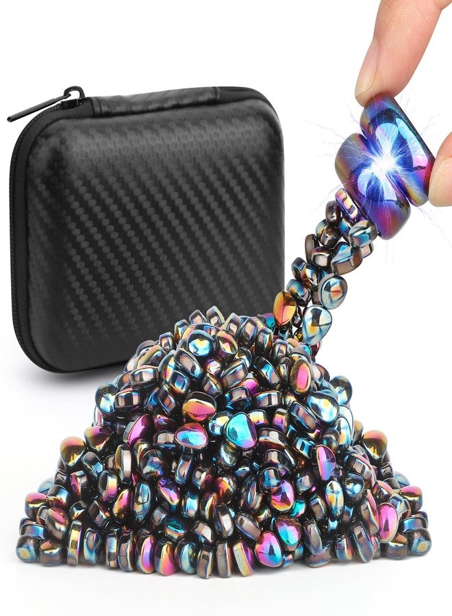 Dilabnba 550PCS Magnet Ferrite Putty Fidget Toy with 2PCS Large Magnet Rocks for Adults, Sensory Magnetic Ferrite Putty Stones Eggs Office Desk Toys Time-Killer for Men Women (Rainbow) - Image 1