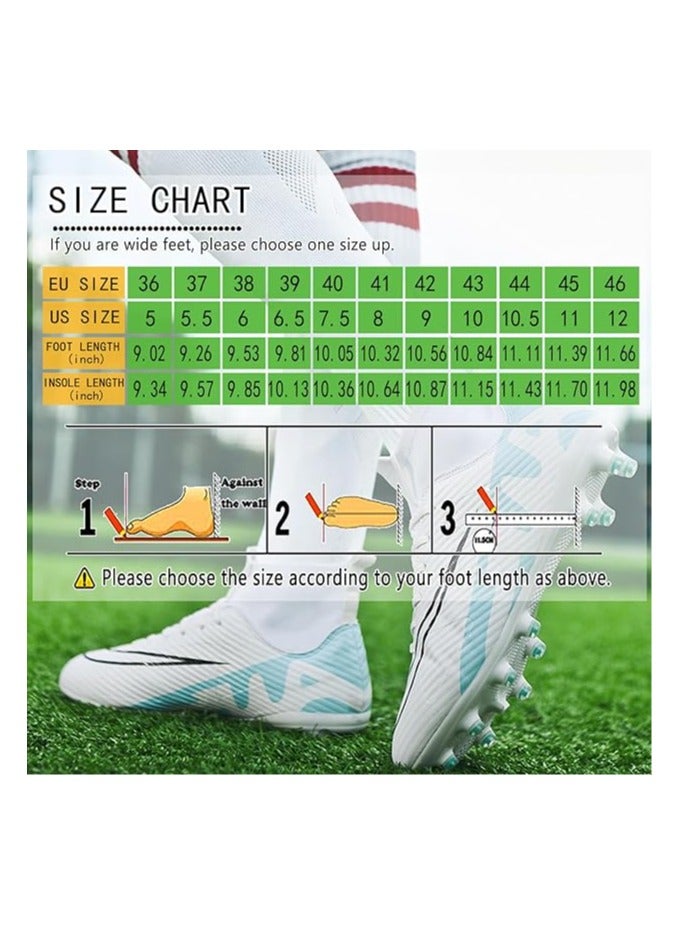 Men’s Soccer Cleats,High-Top Football Boots Professional Training,Turf Outdoor Indoor Comfortable Athletic Big Boy's Sneaker  - Image 2