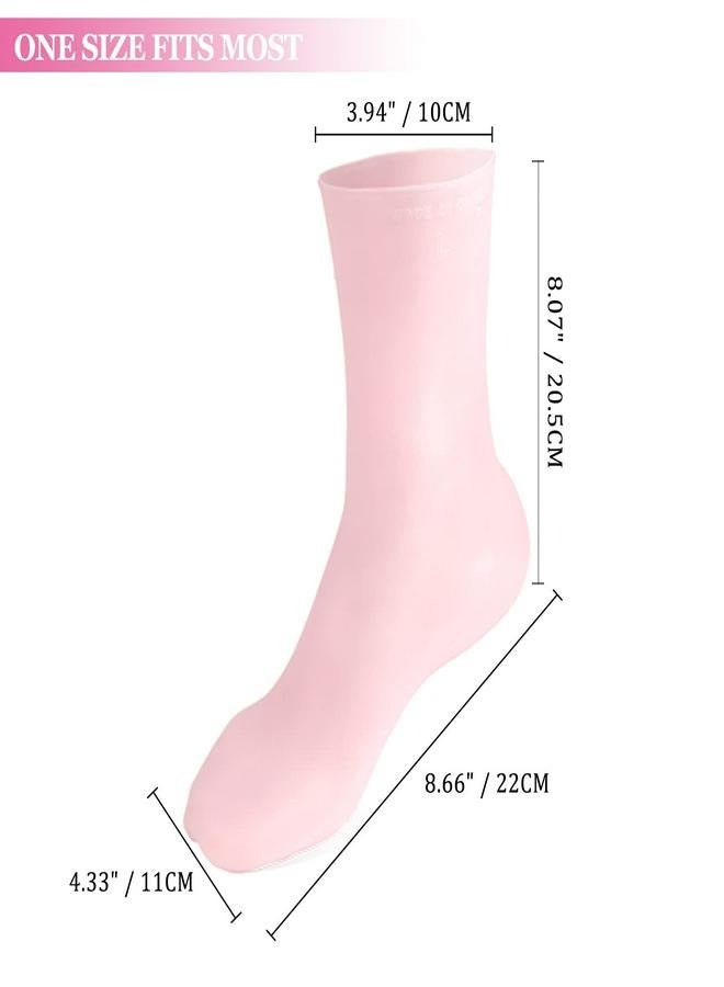 جوارب سيليكون طويلة لحمام القدم وإصلاح الكعب – جوارب جل بالألوة للكعوب المتشققة، القدمين الجافة، تنعيم الجلد الميت، والجلد الخشن - Image 3