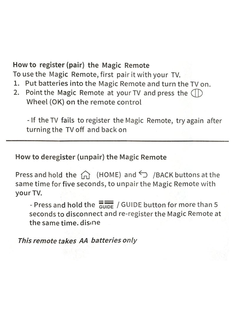 Anmi MR23 Replacement Magic Remote Control for LG-TV-Remote Compatible for All LG with Voice Function Smart OLED QNED UHD 4K 8K TVs - Image 5