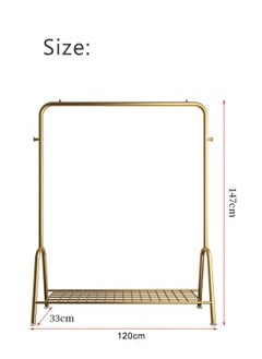 Modern Clothes Rack Garment Rack Clothing Rack Clothes Hangers Freestanding for Home Hotel Retail Metal Shelf Gold Colour H147xL120xW33 cm - pzsku/Z0CFC757C7F186F07A6CFZ/45/_/1735454538/010f996c-01a3-48e1-b4f6-3ee8c1106b96