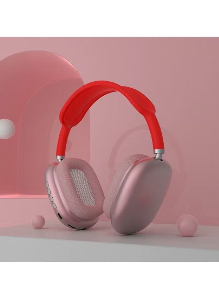 Dream Zone Smart Noise Reduction Stereo Sound Wireless Earbuds Bluetooth Headset Heavy Bass Headphones P9 for iOS Android AUX/FM Earphone red - Image 1