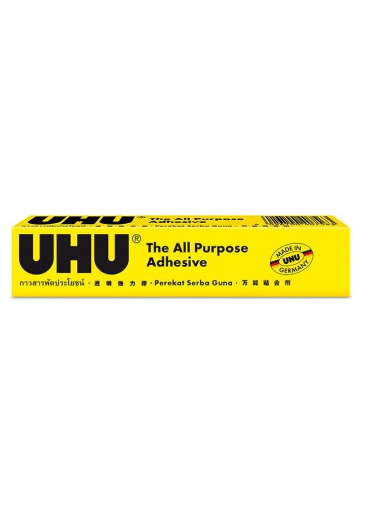 UHU 6-Pieces All Purpose Adhesive, 20 ml Yellow/Black - Image 1