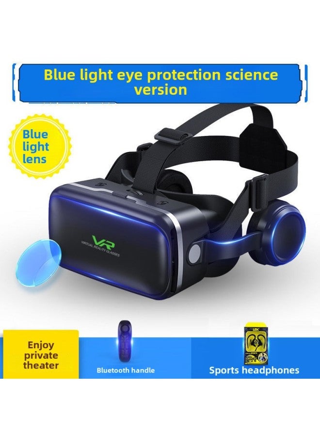 نظارات الواقع الافتراضي الكل في واحد، نظارات ثلاثية الأبعاد، الواقع الافتراضي، الهاتف المحمول، فيلم مخصص 4K، لعبة حسية جسدية، جهاز AR الذكي - اللون: الحزمة 2 【إصدار الخيال العلمي لحماية العين بلو راي】 - Image 1