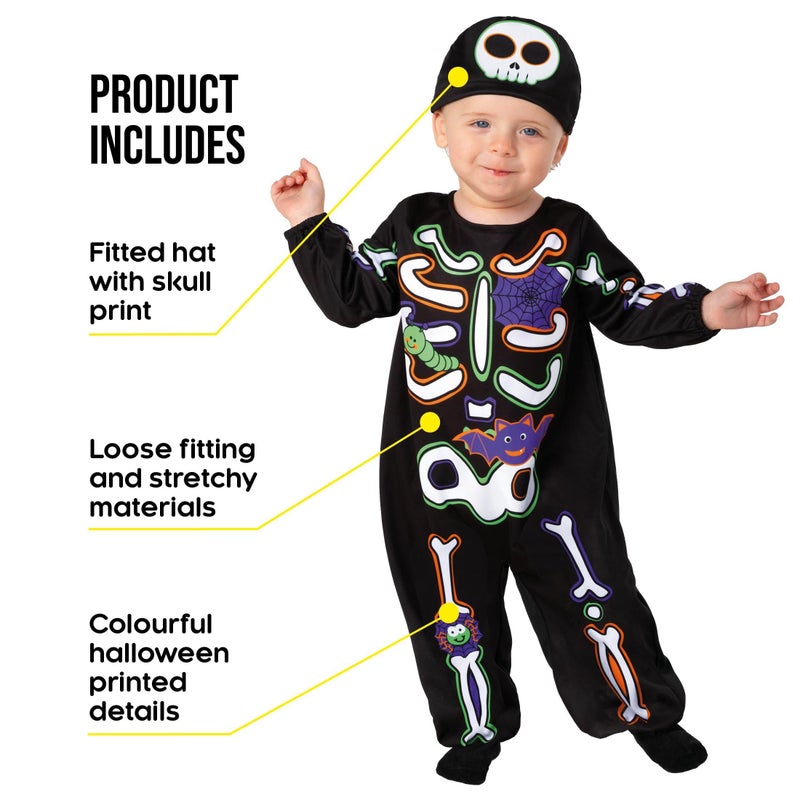 Morph Skeleton Child Costume, Halloween Outfit Baby 0-12 Months, Dress for Baby and Child - Image 2