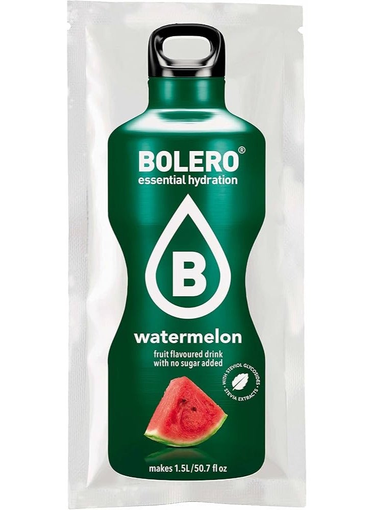 Bolero Advanced Hydration drink Sugar-Free Water-Flavoring Single-Serve Sticks, Convenient Calorie-Free Powder Packets, watermelon  flavour 9 gm/pc pack of 24