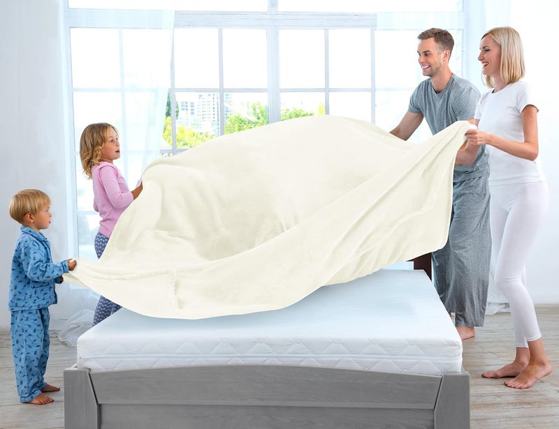 Utopia Bedding Fleece Blanket Twin Size Ivory 300GSM Luxury Fuzzy Soft Anti-Static Microfiber Bed Blanket (90x66 Inches) - Image 3