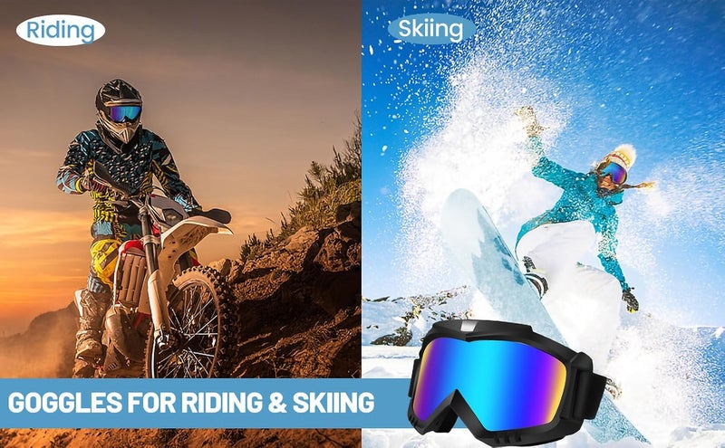 VJK Motorcycle Goggles - Windproof Ski Goggles for Adults - Image 2
