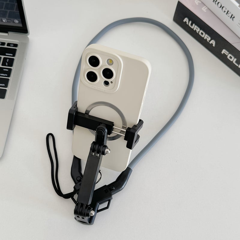 Extended Length Adjustable Hands Free Chest Mount For Iphone Action Cameras Vlog And Pov Recording System With Stable Back Strap Compatible With Smartphones And Action Cams Model A - Image 1