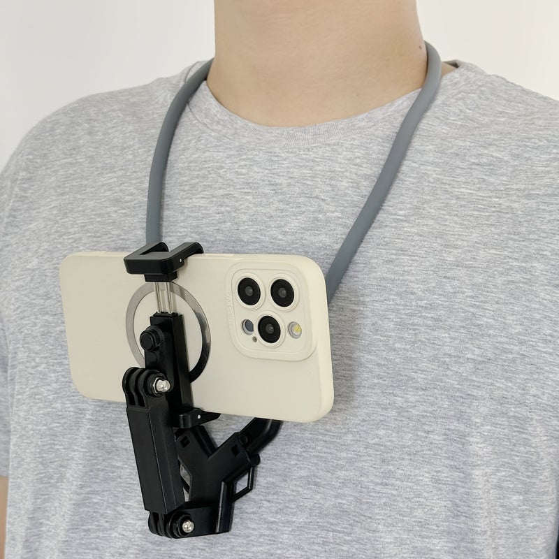 Extended Length Adjustable Hands Free Chest Mount For Iphone Action Cameras Vlog And Pov Recording System With Stable Back Strap Compatible With Smartphones And Action Cams Model A - Image 5