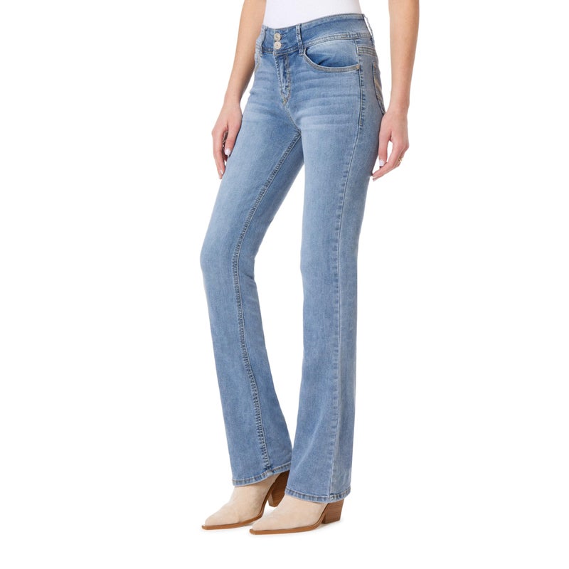 WallFlower Women's InstaStretch Luscious Curvy Bootcut Jeans, Albury, 0 - Image 1