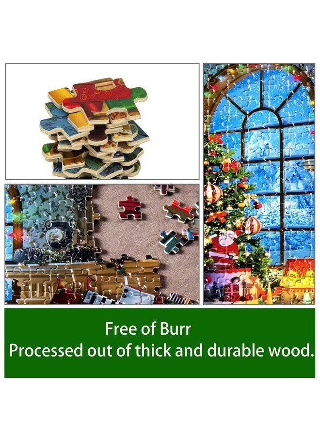 Lavievert Wooden Jigsaw Puzzle 1000 Piece Puzzle For Adults And Kids - Santa Claus, Fireplace, Christmas Tree & Warm Christmas - Image 4