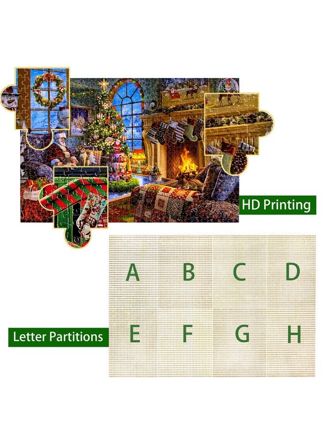 Lavievert Wooden Jigsaw Puzzle 1000 Piece Puzzle For Adults And Kids - Santa Claus, Fireplace, Christmas Tree & Warm Christmas - Image 5