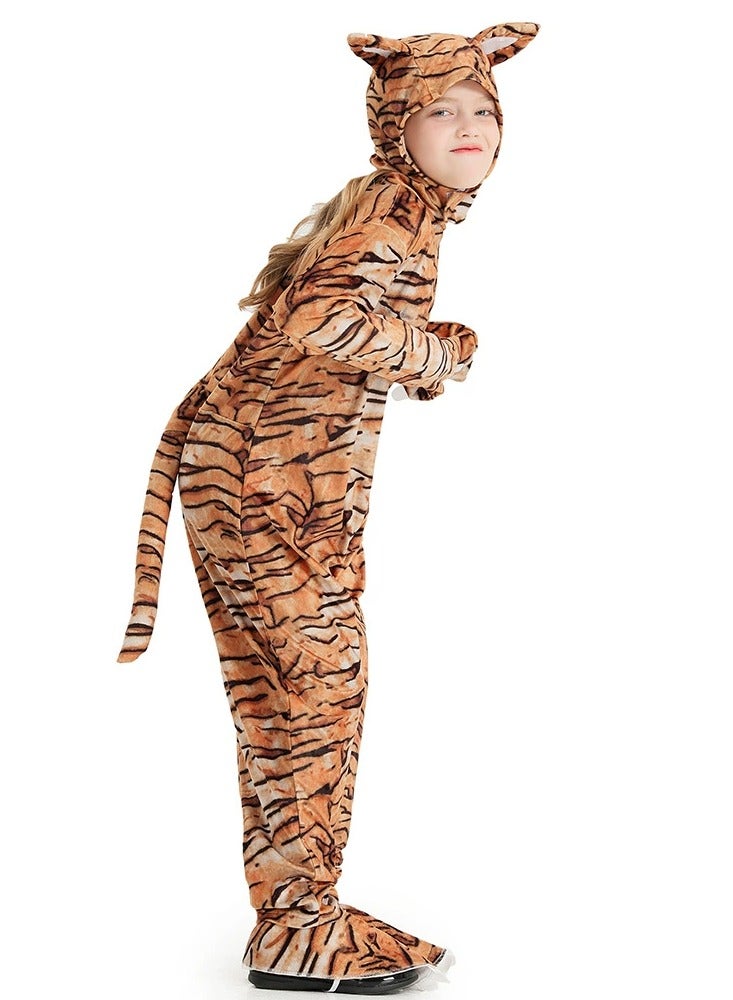 Tiger tight-fitting costume for role-playing, suitable for parties, birthdays and Halloween costumes. - Image 1