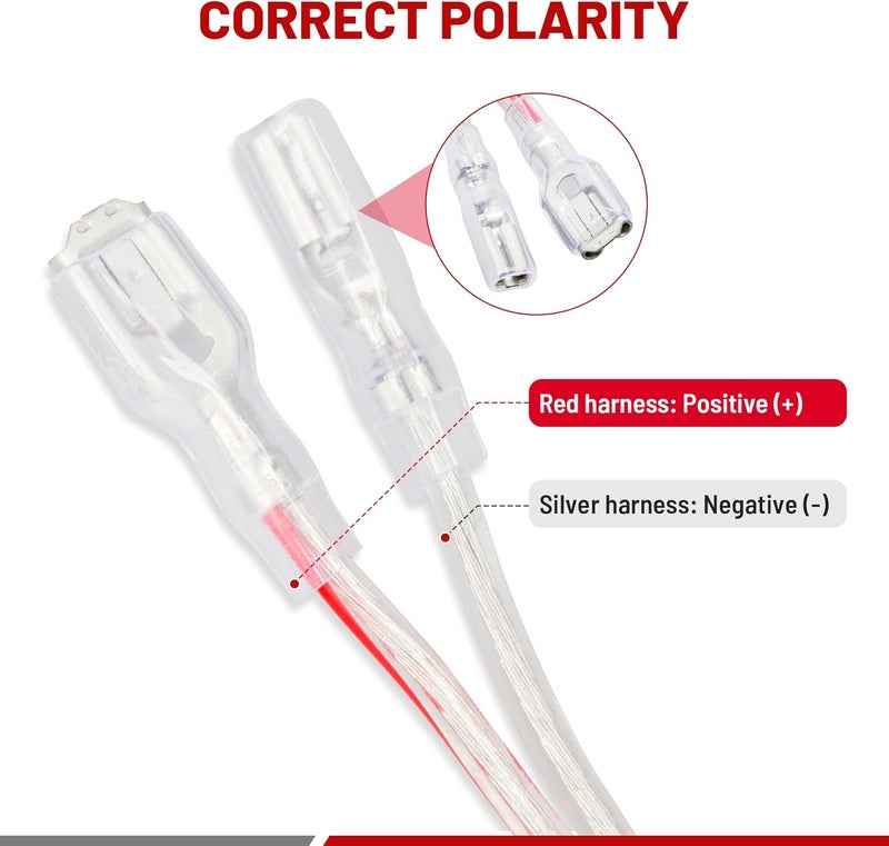 RED WOLF Car Door Speaker Wiring Harness Adapter Connector Plug Replacement for 2000-2019 Toyota Camry 4Runner Tacoma RAV4 Scion, Subaru 2012-2019, Mitsubishi 2002-2020 4PCs - Image 4