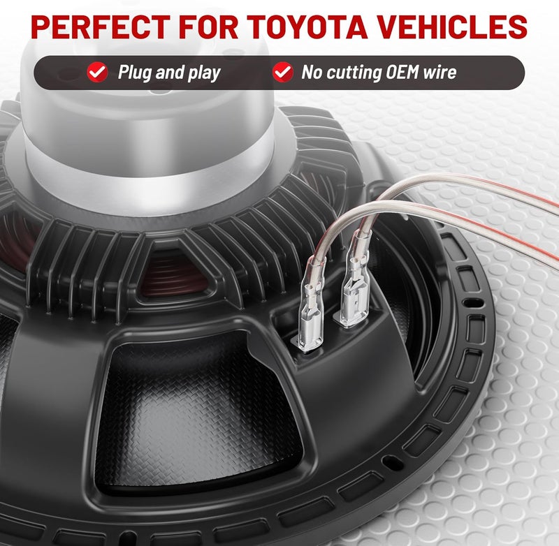 RED WOLF Car Door Speaker Wiring Harness Adapter Connector Plug Replacement for 2000-2019 Toyota Camry 4Runner Tacoma RAV4 Scion, Subaru 2012-2019, Mitsubishi 2002-2020 4PCs - Image 3