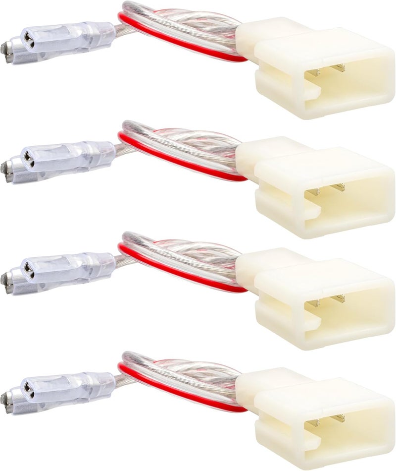 RED WOLF Car Door Speaker Wiring Harness Adapter Connector Plug Replacement for 2000-2019 Toyota Camry 4Runner Tacoma RAV4 Scion, Subaru 2012-2019, Mitsubishi 2002-2020 4PCs - Image 1