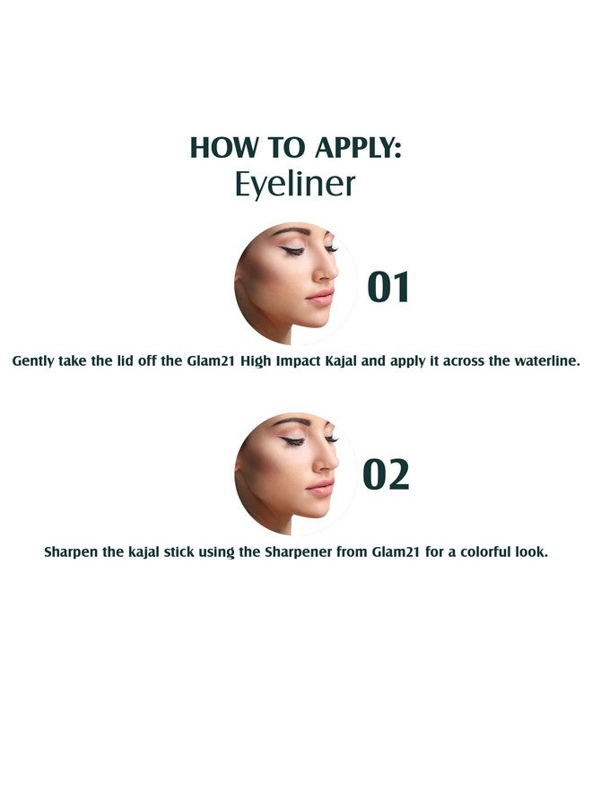 جلام 21 قلم كحل Glam21 High Impact Long Wear Kajal مع مبراة | ذو صبغة عالية ويدوم طويلاً | أخضر منعش - Image 5