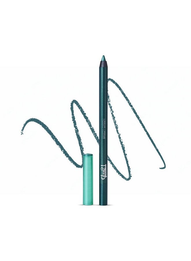 جلام 21 قلم كحل Glam21 High Impact Long Wear Kajal مع مبراة | ذو صبغة عالية ويدوم طويلاً | أخضر منعش - Image 1