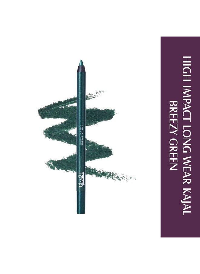جلام 21 قلم كحل Glam21 High Impact Long Wear Kajal مع مبراة | ذو صبغة عالية ويدوم طويلاً | أخضر منعش - Image 2
