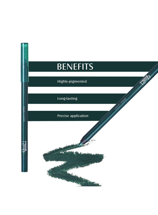 جلام 21 قلم كحل Glam21 High Impact Long Wear Kajal مع مبراة | ذو صبغة عالية ويدوم طويلاً | أخضر منعش - Image 3